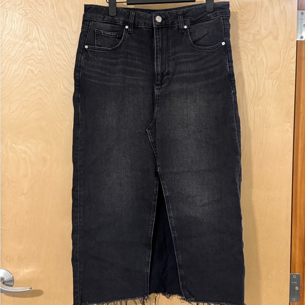 PAIGE Meadow Midi Denim Skirt - Picture 6 of 10